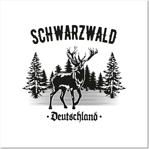 Schwabe Schwarzwald Deutschland Hirsch Wald Wall Art by Foxxy Merch